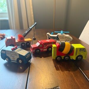 Wooden Montessori Rescue and Construction Vehicle Set